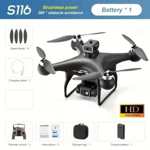 Built-in Electric Adjustable Camera Adjustable to 90° with LED Nightlight Drone