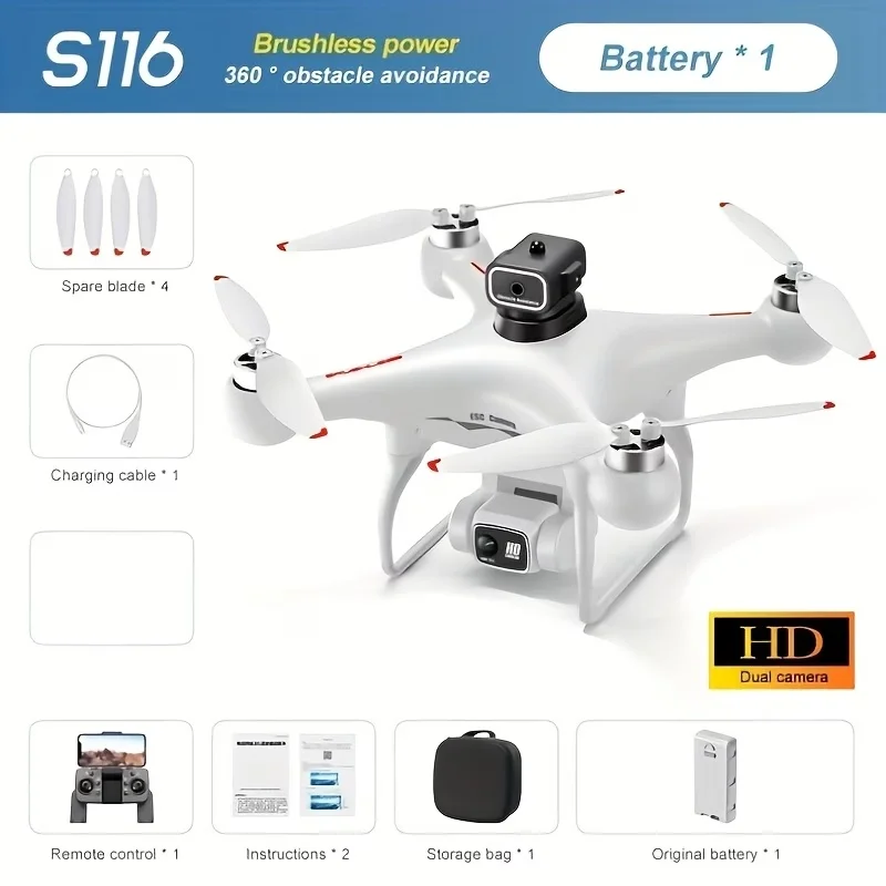 Built-in Electric Adjustable Camera Adjustable to 90° with LED Nightlight Drone - Image 6
